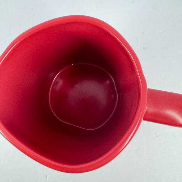 Rae Dunn JOY Matte Red Ceramic Christmas Mug Holiday Coffee Cup Farmhouse Decor - Picture 4 of 6